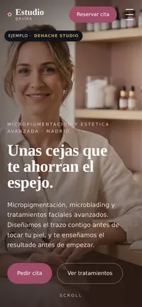 La misma demo en el móvil.