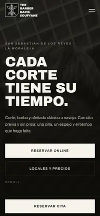 La misma web en el móvil.